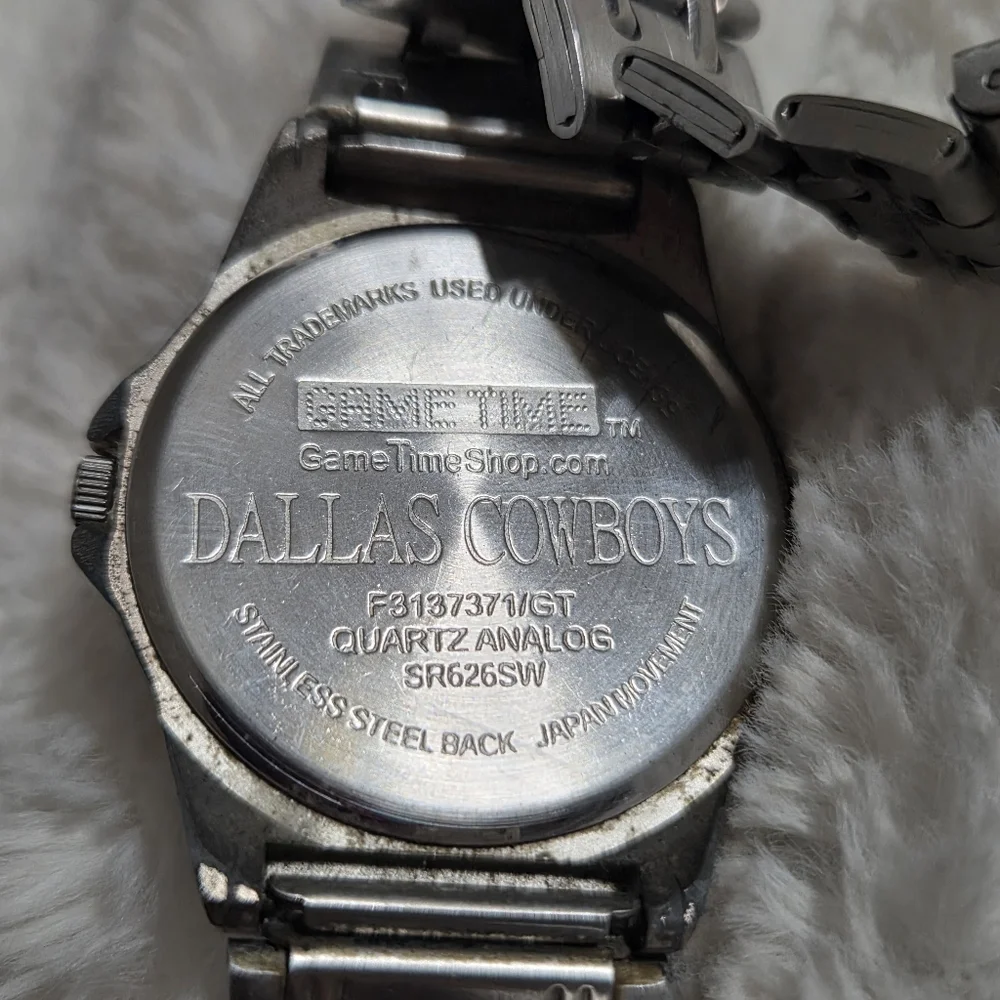 Dallas Cowboys Watch Gametime Silver Stainless‎ Steel NFL Quartz Watch Japan